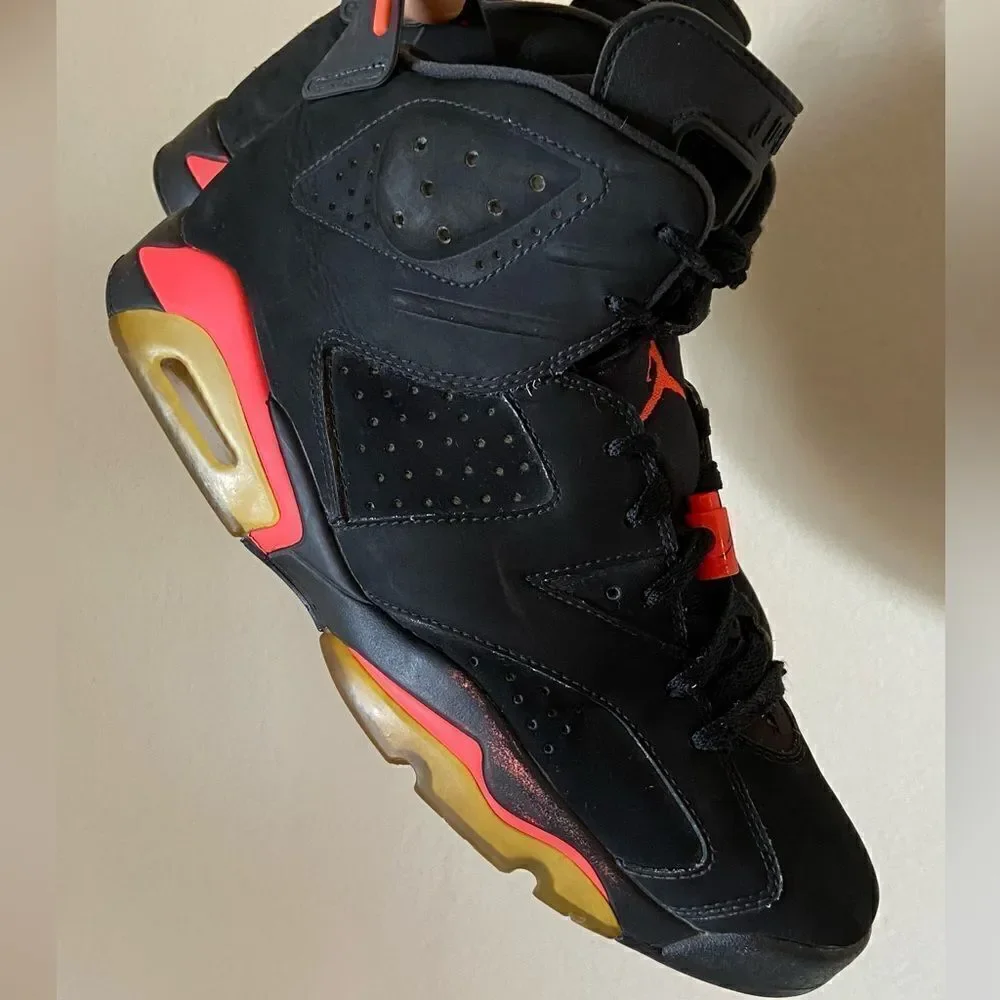 Air Jordan 6 Infer Red Black Sneakers 2000 OG Retro Size 10.5